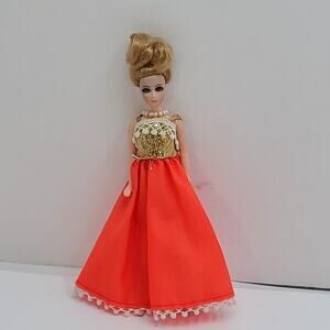 Vintage Topper Dawn Fashion Model Agency Denise Doll In Boufant Bubble Dress